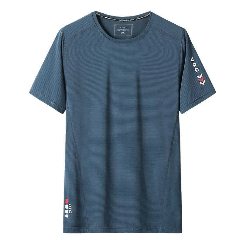 Super Large Size L-9XL Quick Drying Summer Cool Men High Quality Soft Black Short Sleeve T-shirt Man Blue T-shirts Tees Tops 210629