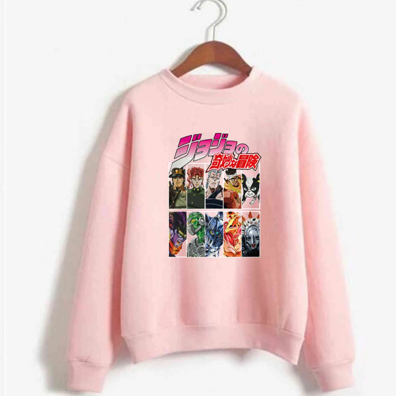 2020 JoJo Anime Manga Sweat Shirt Role Print Cartoon Nice Felpa con cappuccio da uomo Felpa in cotone Y1121