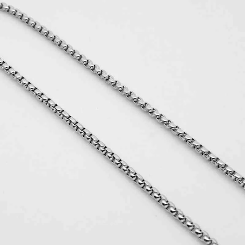 316 Stainls Steells Square Pearl Necklace Titanium Steel Jewelry with Chain M Thick Chain diy diy accsori for men57193578231839