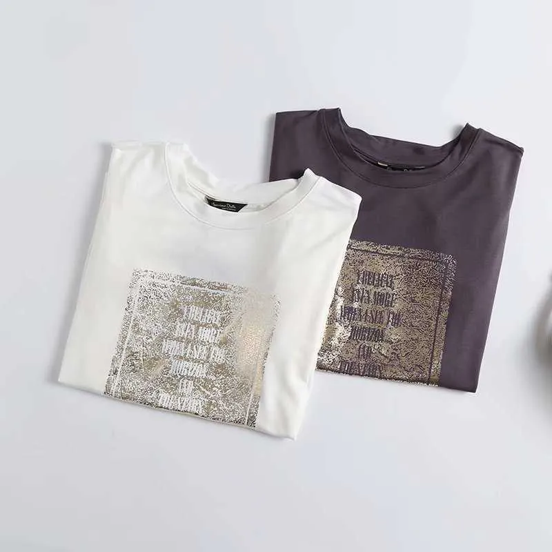 Welken England High Street Vintage Druck Oansatz Baumwolle Harajuku T-shirt Sommer T Shirt Frauen Camisetas Verano Mujer 2021 Tops Y0629