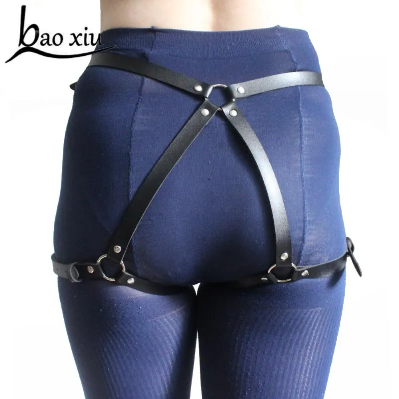 Vintage Harness For Women Garter Belt Lingerie Stockings Goth Body Bondage Leather Leg Belts Suspender Straps2862