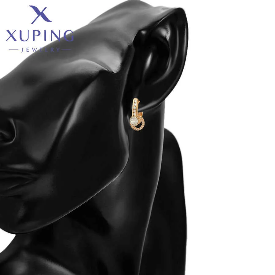 Xuping 쥬얼리 새로운 럭셔리 크리스탈 귀걸이와 목걸이 여성을위한 목걸이 세트 아가씨 선물 A00718606 H1022