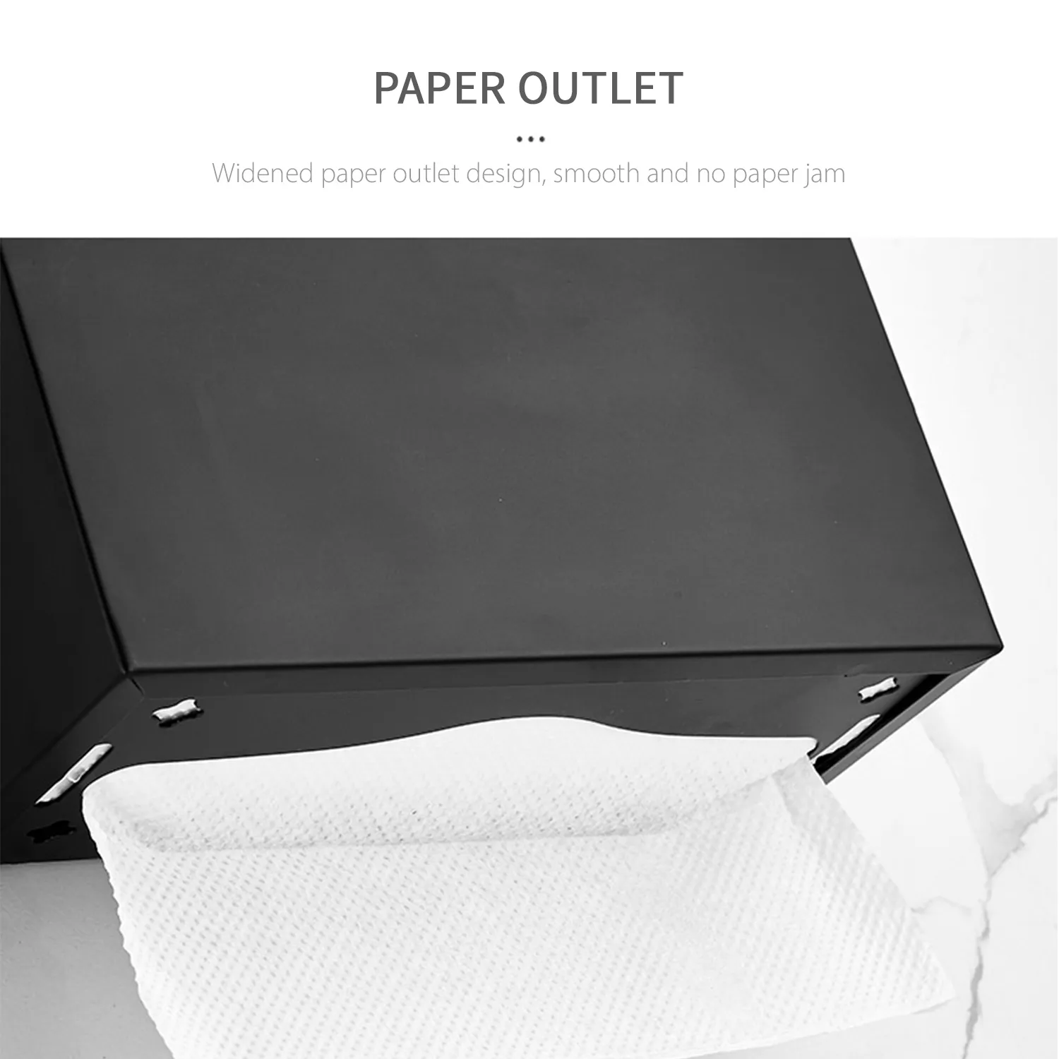 Distributeur de papier essuie-mains mural Double distribution Porte-serviettes en papier Étanche Espace Aluminium Distributeur de papier hygiénique Boîte 2103210q