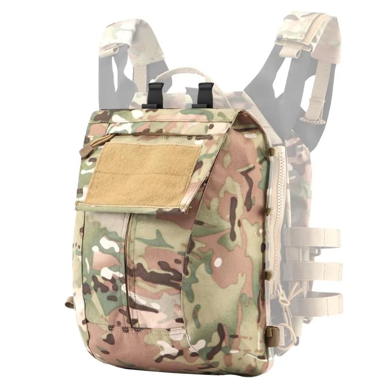 Stuff Sacks Tactical Zip-on Panel Pack Zipper-on Pouch Molle Plate Carrier Hunting Bag For Paintball JPC 2 0 Vest2564