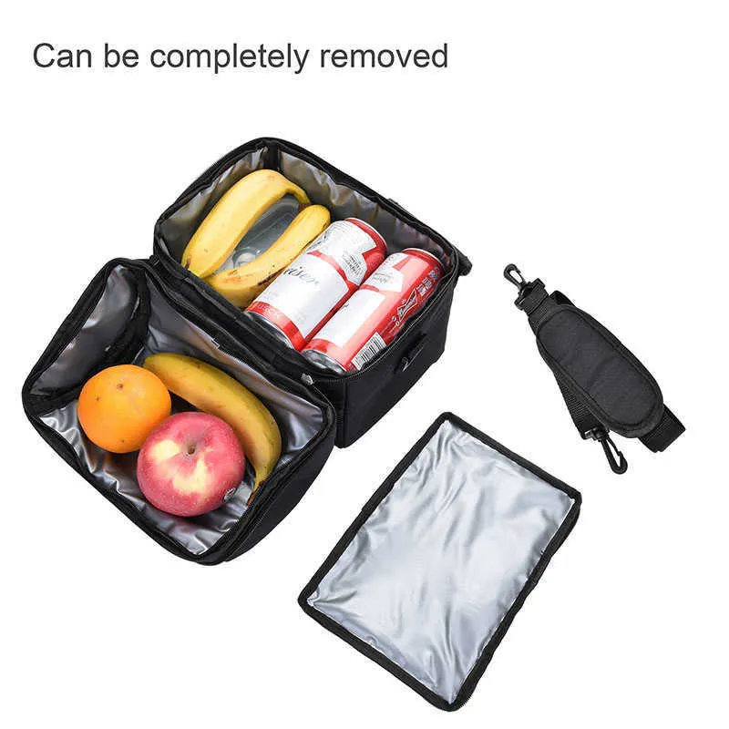 Isolierte Thermo-Kühlbox, Lunchbox, Lebensmittelbeutel für Damen, Herren, Kinder, Arbeit, Picknick, auslaufsicher, Thermo-Eisbeutel 210818