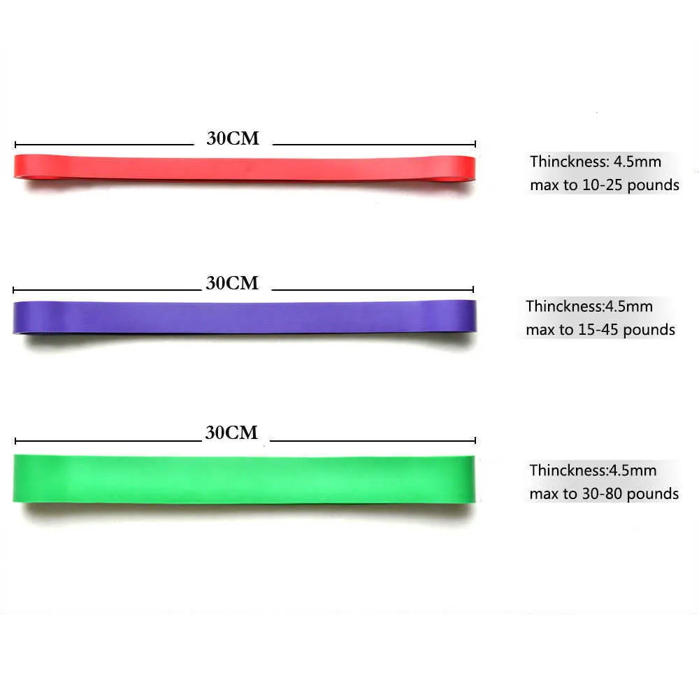 3 레벨 피트니스 저항 밴드 루프 두꺼운 무거운 운동 훈련 운동 파워 고무 2106249508409