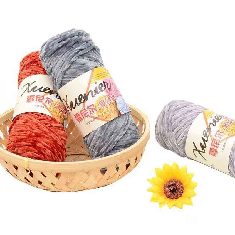 100g Crochet Fil Pour Tricoter Lait Coton Tricot Fil Doux Chaud Velours Laine ligne À La Main Couture Tapis Y211129