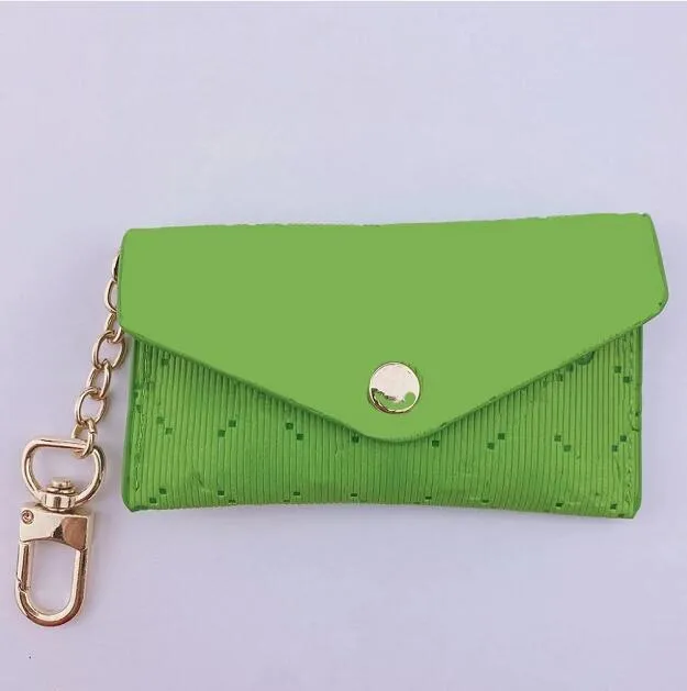 Unisex nyckelpåse läderhållare solid färgväska designer mode kvinnor mens kreditkortshållare mynt purses mini plånbok väska cha271t