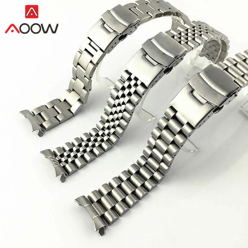 Stainless Steel Band Strap 20mm 22mm Seamless Folding Buckle Diving Men Sport Replacement Bracelet Watch Accessories for Seiko H09236l