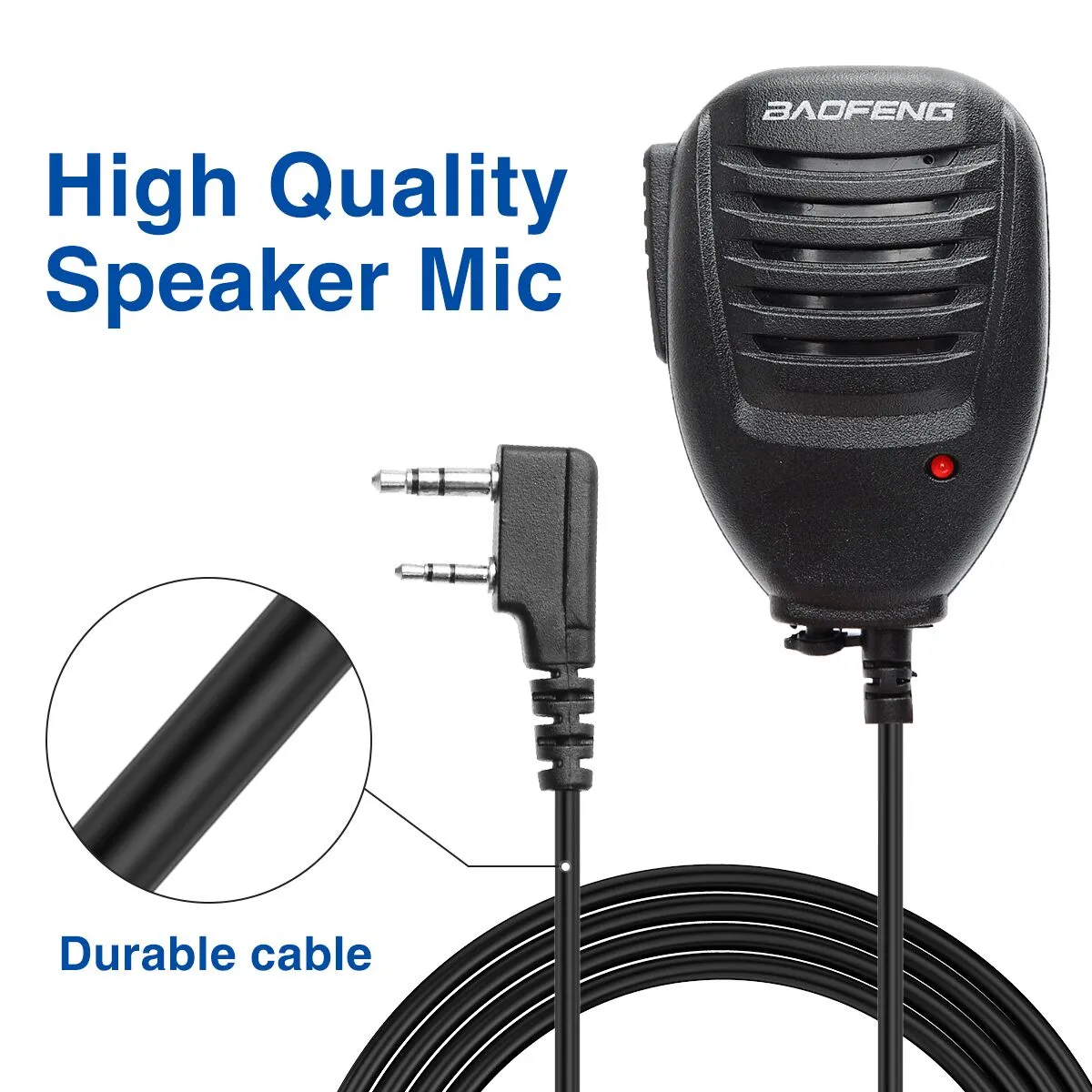 Baofeng walkie talkie haut-parleur microphone ptt pour portable bidiromutiant radio uv-13 pro uv-5r uv-10r bf-uv5r / 888s