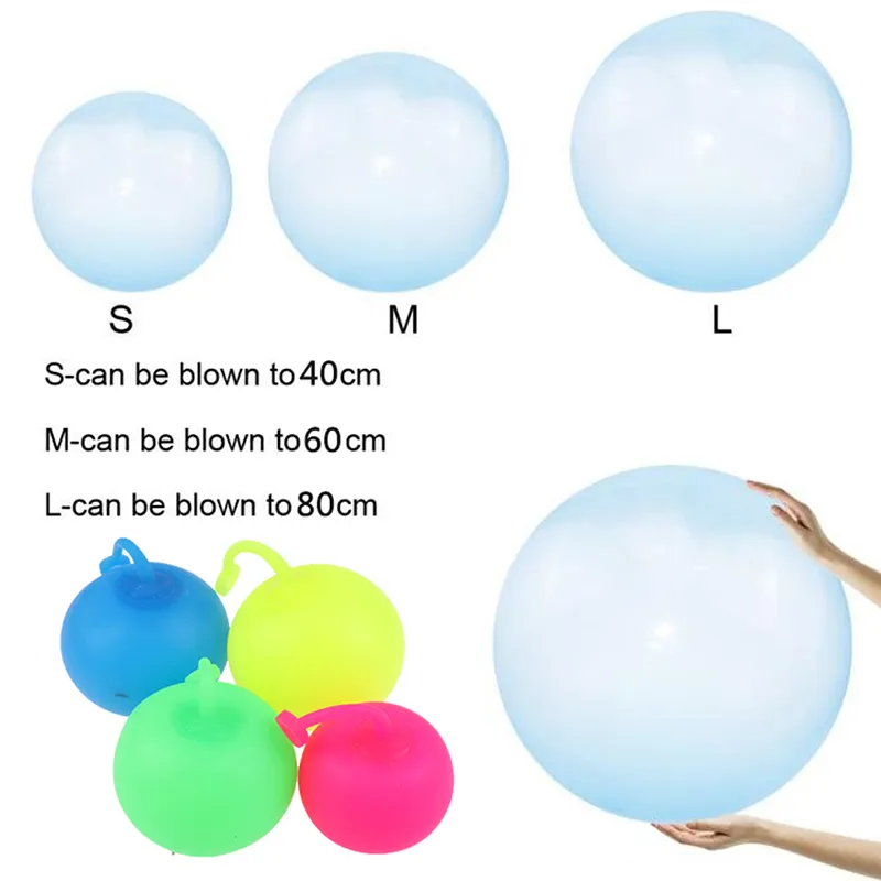 120 cm kinderen Outdoor Soft Air Water gevulde bubbelbal Blow -up ballonspeelgoed Fun feestspel Geweldig geschenken heel strandspeelgoed2537843