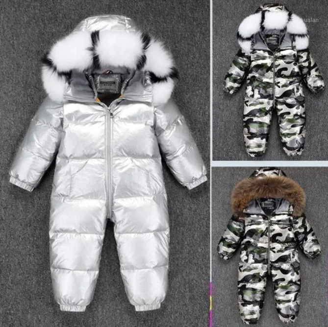 Monos 2021 Born Baby Onesie disfraz niña mameluco ropa abajo mono niños grueso traje de nieve invierno cálido impermeable traje de esquí ropa