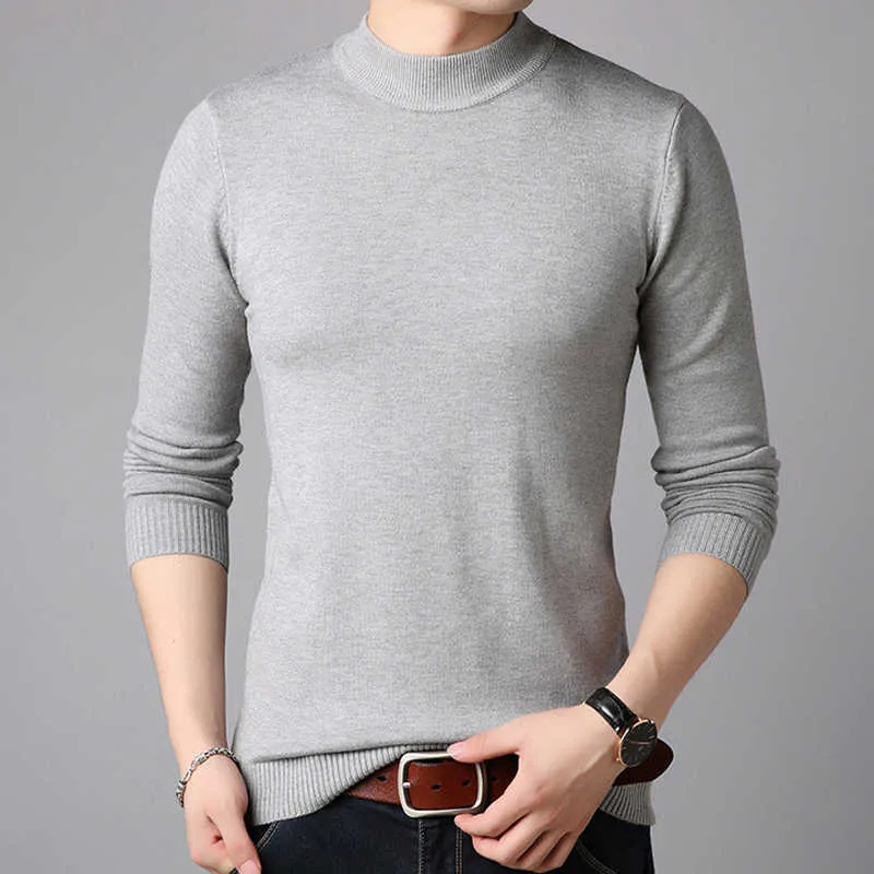 Liseaven Men Cashmere Sweaters Volledige mouw Pull Homme Solid Color Pullover Sweater Men's Tops 210909