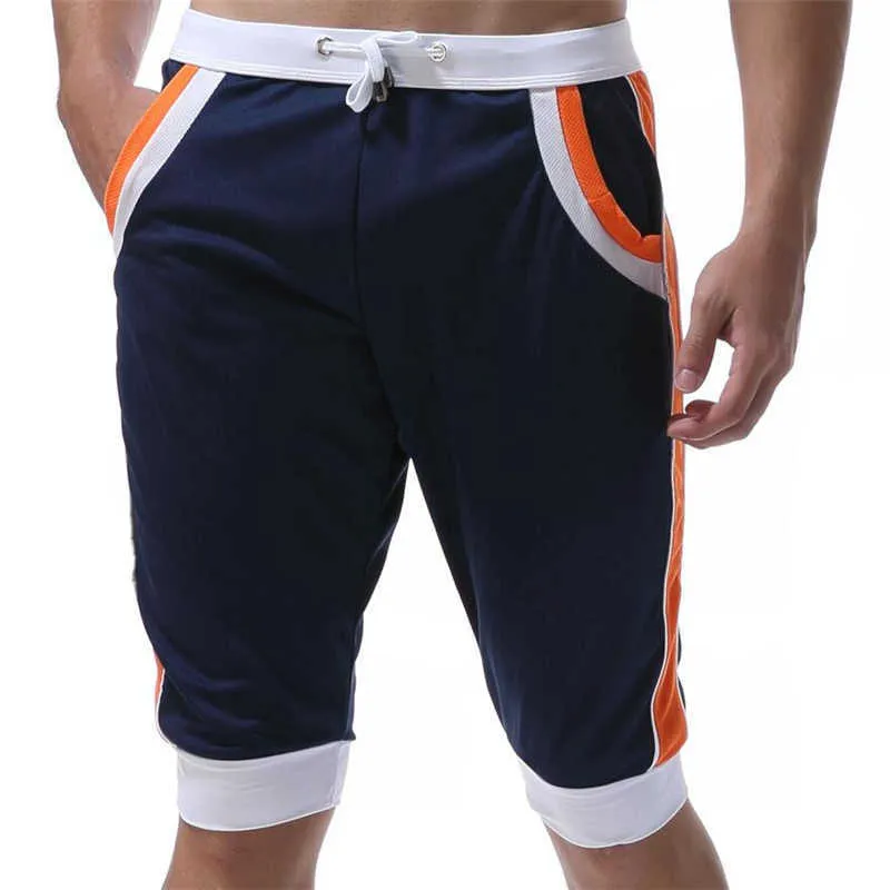Sommer Freizeit Sport Shorts Männer Hosen elastische Marke Turnhallen Mode schnell trocknende Oberbekleidung zu Hause 210714