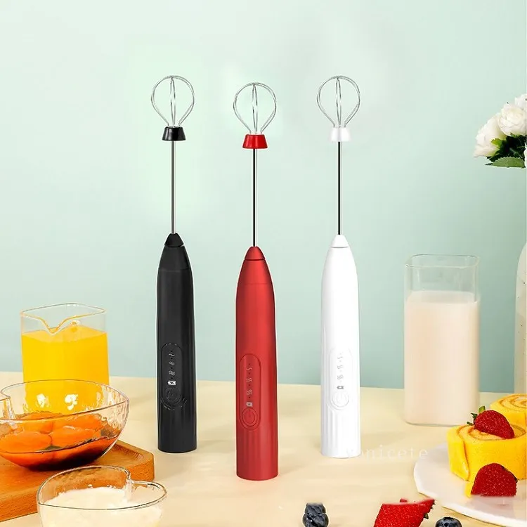 Leite de agitador de cozinha elétrica Milk Frother Ferramentas de Ovo Coffee Shake Misturador de aço inoxidável Operado café para Foamer T2I53243