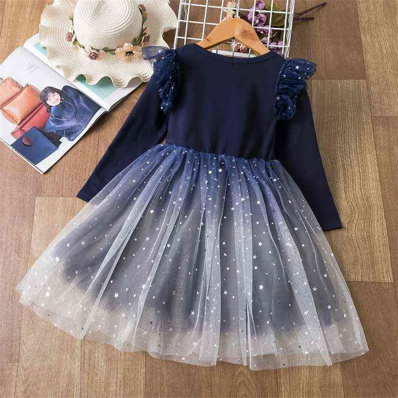 Filles Robes D'hiver Pour Enfants À Manches Longues Paillettes Maille Tulle Tutu Vêtements Enfants De Noël Élégant Fête De Mariage Costume Rouge 211231