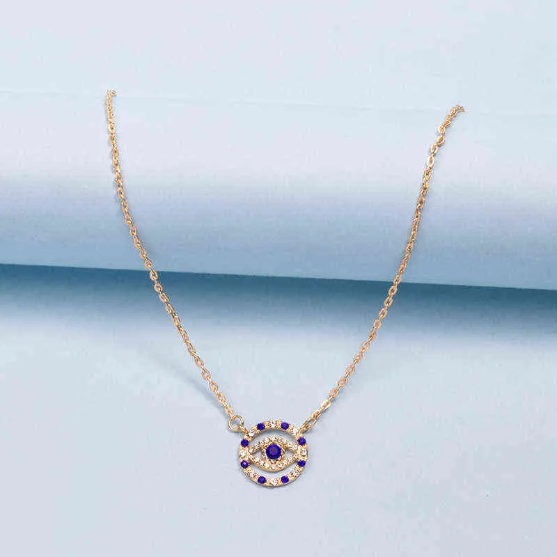 Collier mauvais œil bleu turc pour femmes, bijoux Boho, pendentif, cadeau de fête, G1206, 2021