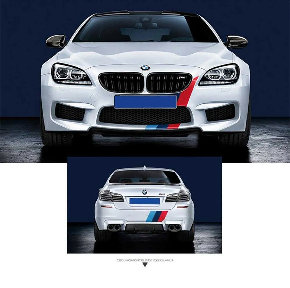 Pesonaliserad bilklistermärke BMWColored Tyskland Italien Franska Ryssland National Flag Sticker Body Vinyl Decal Car Styling Stickers1005110
