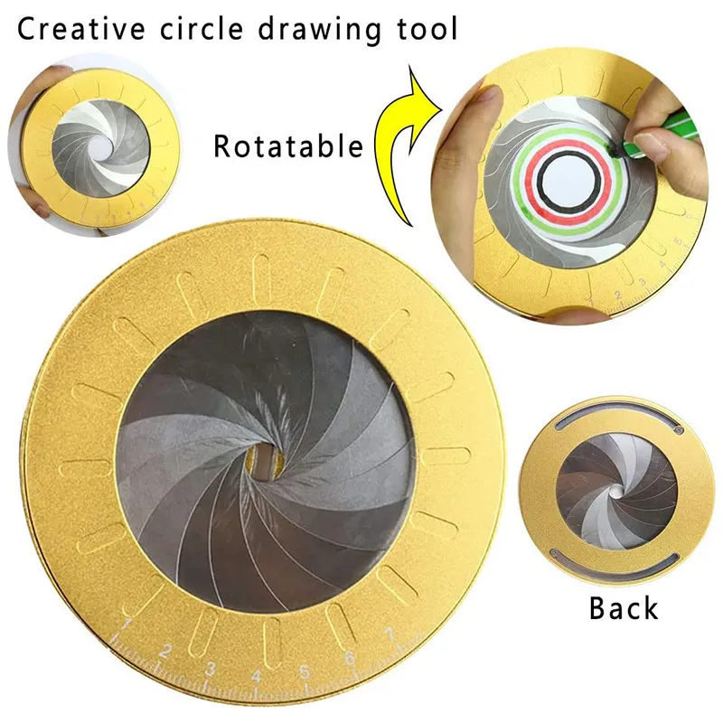 Round Measuring Tool, Circle Drawing Maker Circle Maker Tool Circle Drawing  Tool Precise Round Template Ruler For Designer For 