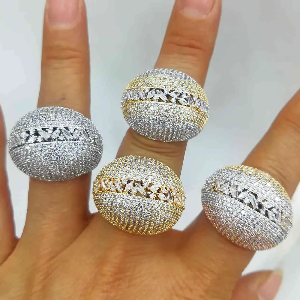 Missvikki Luxus Trendy Vintage goldene Ringe Schmuck Saudi Arabisch Dubai Ring aretes de mujer modernos Hohe Qualität 2021
