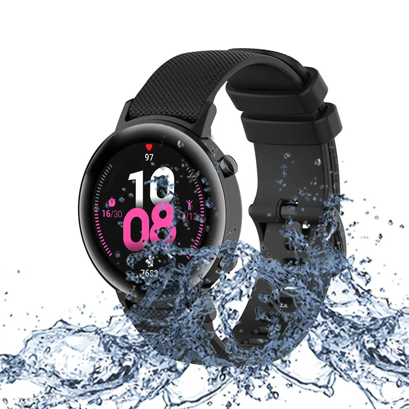 Sport Silicone 20 мм 22 мм ремешок для часов для часов Huawei Watch GT 2 46 мм SmartWatch замена браслета для часов Huawei GT 42 мм