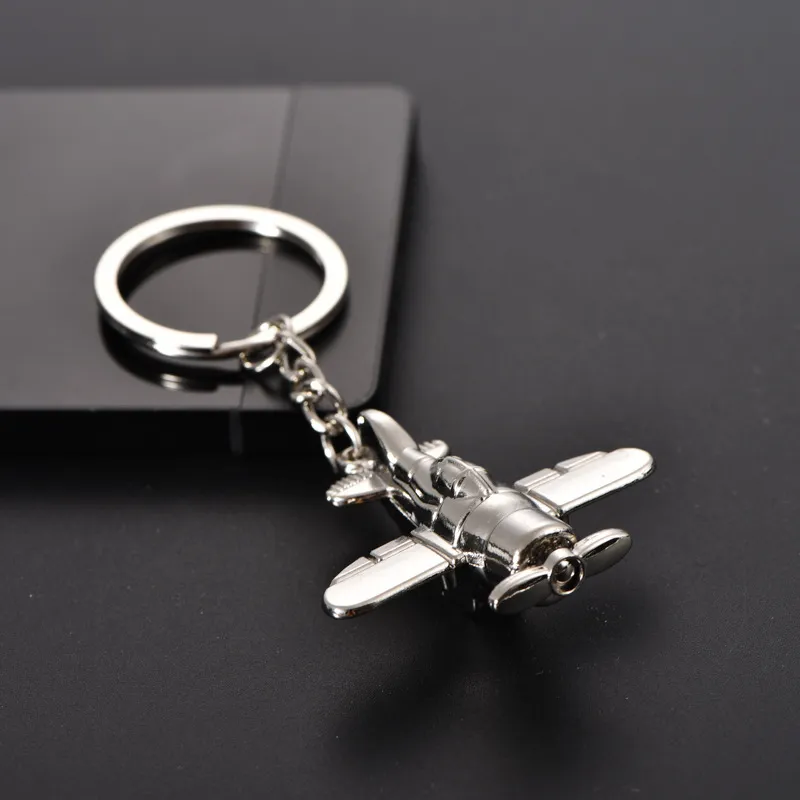 Bonito Aviation Plane Artesanato Artesanato Combate Combate Entusiastas Keychain Lover Presente Alta Qualidade Keyring inteiro 