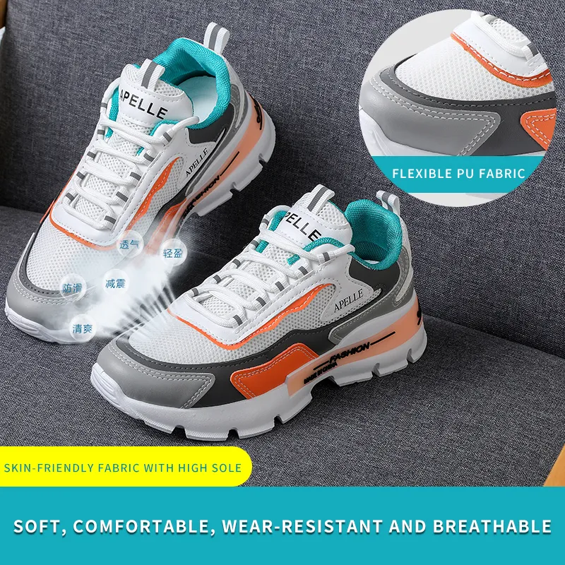 Sports Footwear Women's Running Shoes 2021 Mesh Breathable Platform Increased All-match Student's Sneakers