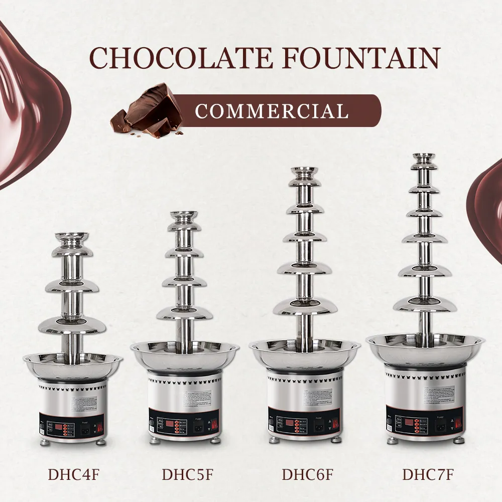 4567 Tiers komercyjne fontanny czekoladowe elektryczne topienie cylinder czekoladowy ze stali nierdzewnej na przyjęcie weselne El U8599582