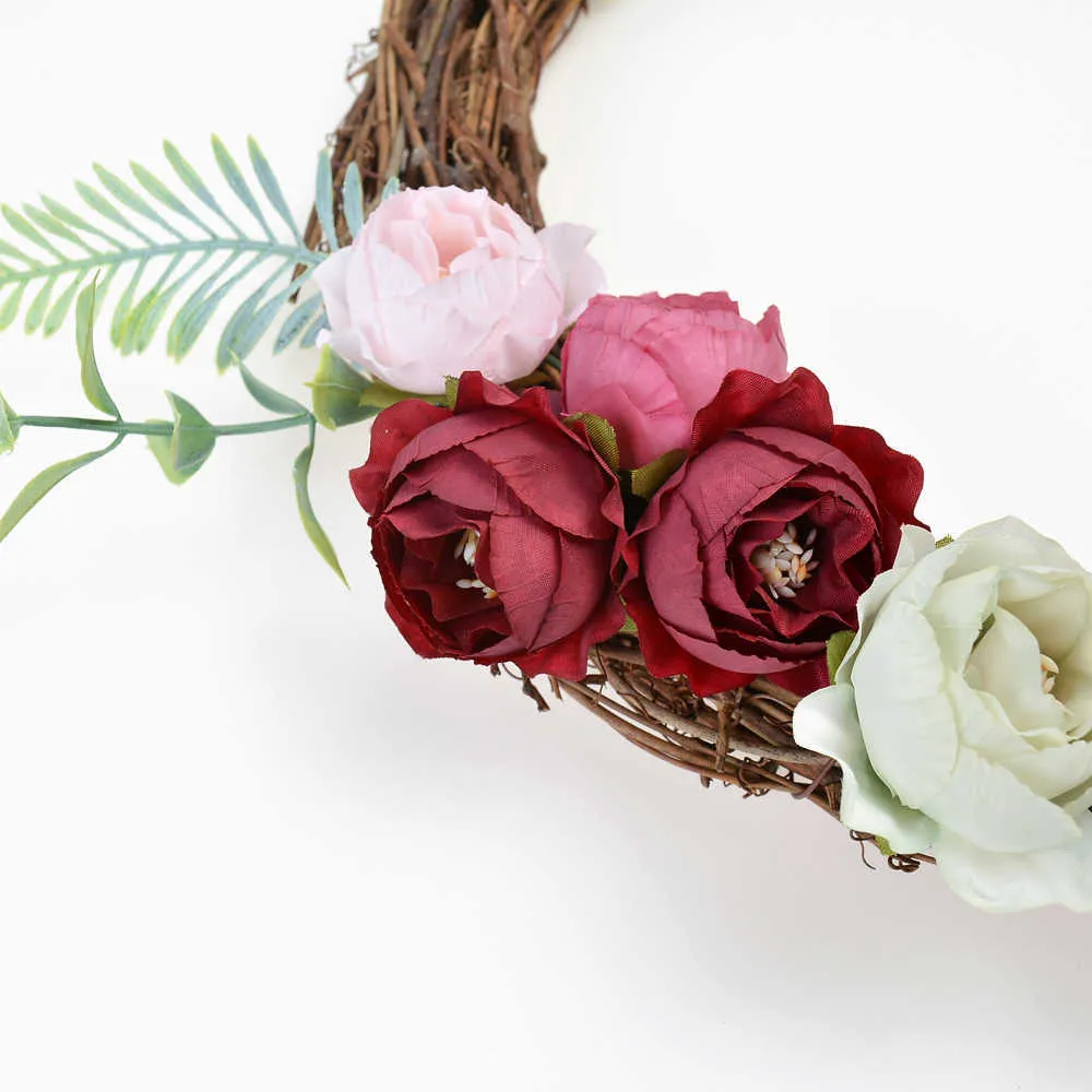 Konstgjord blomma silke Tea Rose Head for Wedding Home Juldekoration DIY Wreath Scrapbook Presentförpackning Fake Flower Y0630