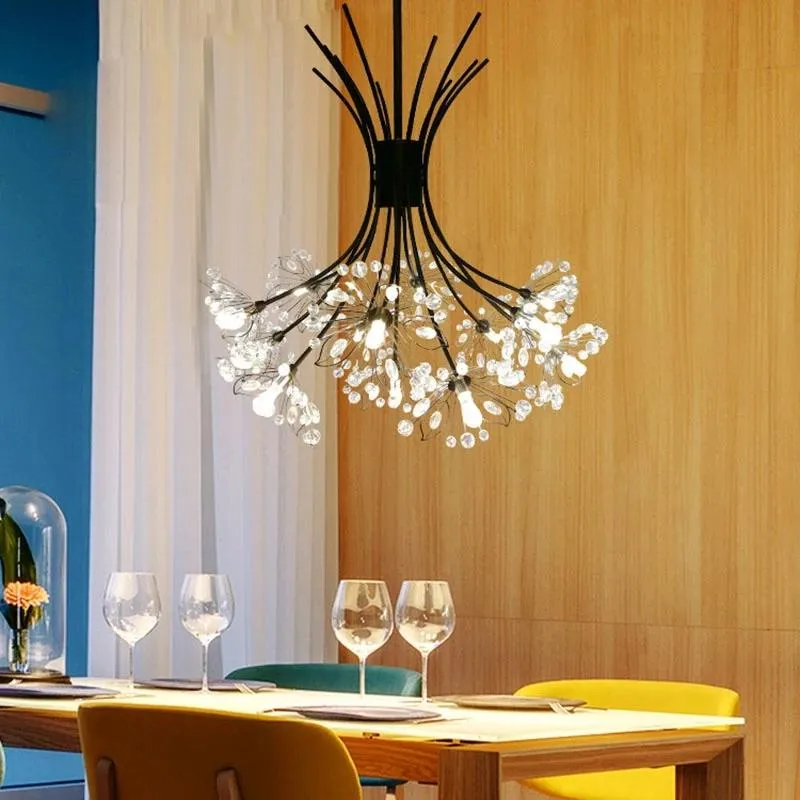 Moderne kreative Löwenzahn-Blumen-Kronleuchter, LED-Wohnzimmer, Restaurant, Bekleidungsgeschäft, Heimdekoration, Blumenstrauß-Lampe, 19 Köpfe, Chande186F