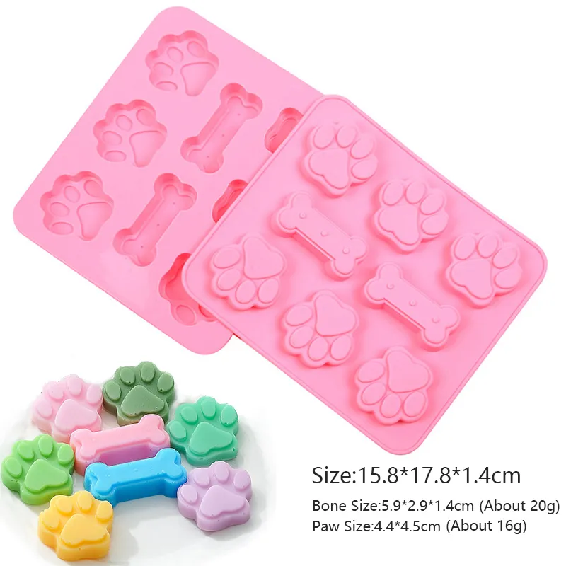 Stampo in silicone osso di cane adorabile cuocere caramelle al cioccolato, fondente, pasticceria, sapone gatti, stampi pasticceria, strumenti decorare torte