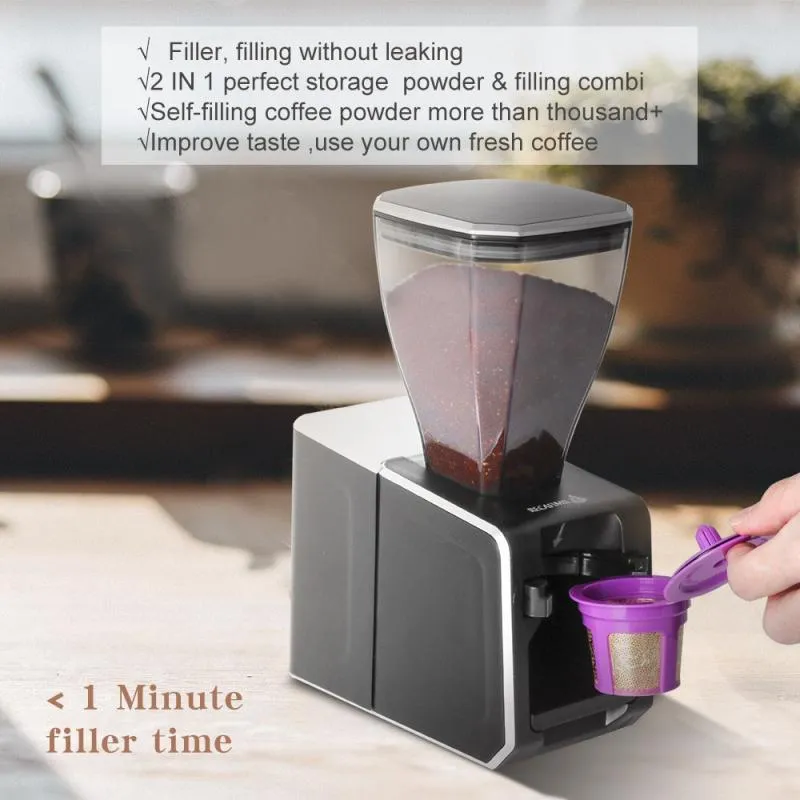 Hot K-cup Filling Coffee Tank Powder Storage Can Utensili da cucina Set di macchine da caffè all-in-one