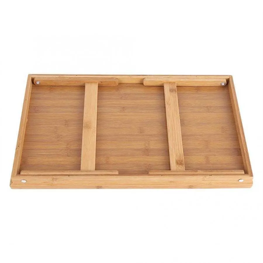 50 x 30 x 4 см портативный бамбуковый деревянный поднос для кровати, стол для ноутбука для завтрака, сервировочный стол для чая, еды, складной стол для ноутбука 201029287K