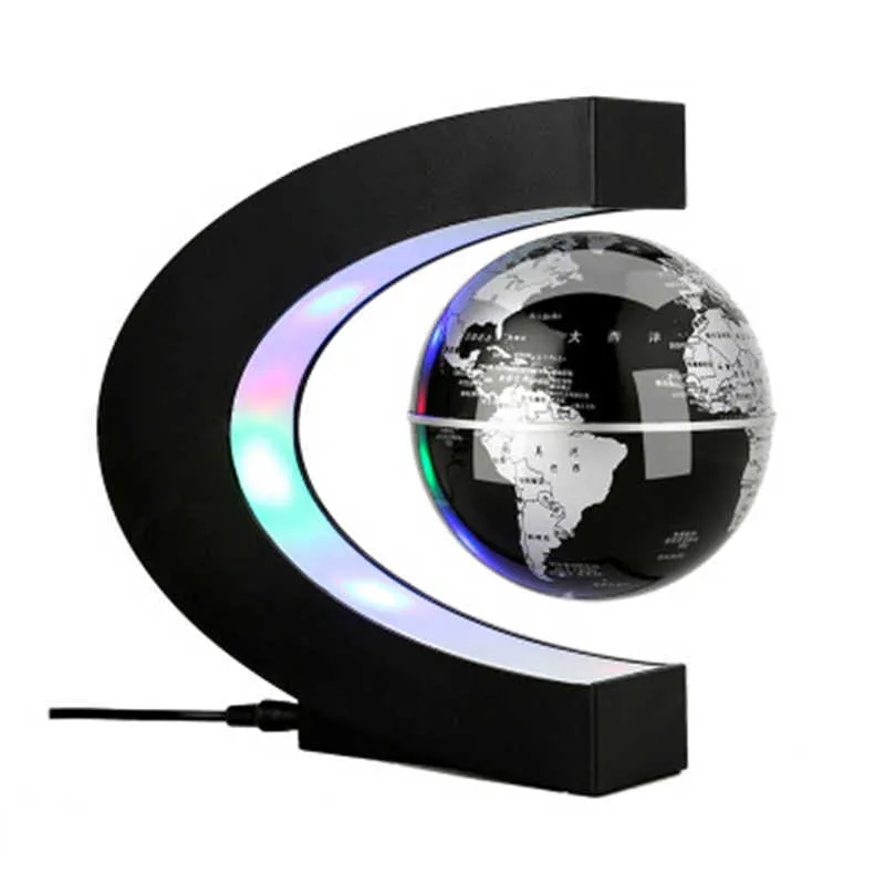1 stks Magnetische levitatie Globe Student School Lesgeven Materiaal Nachtlamp Globe Creative Gifts 110/220 V AC VS / EU / UK / AU 210728