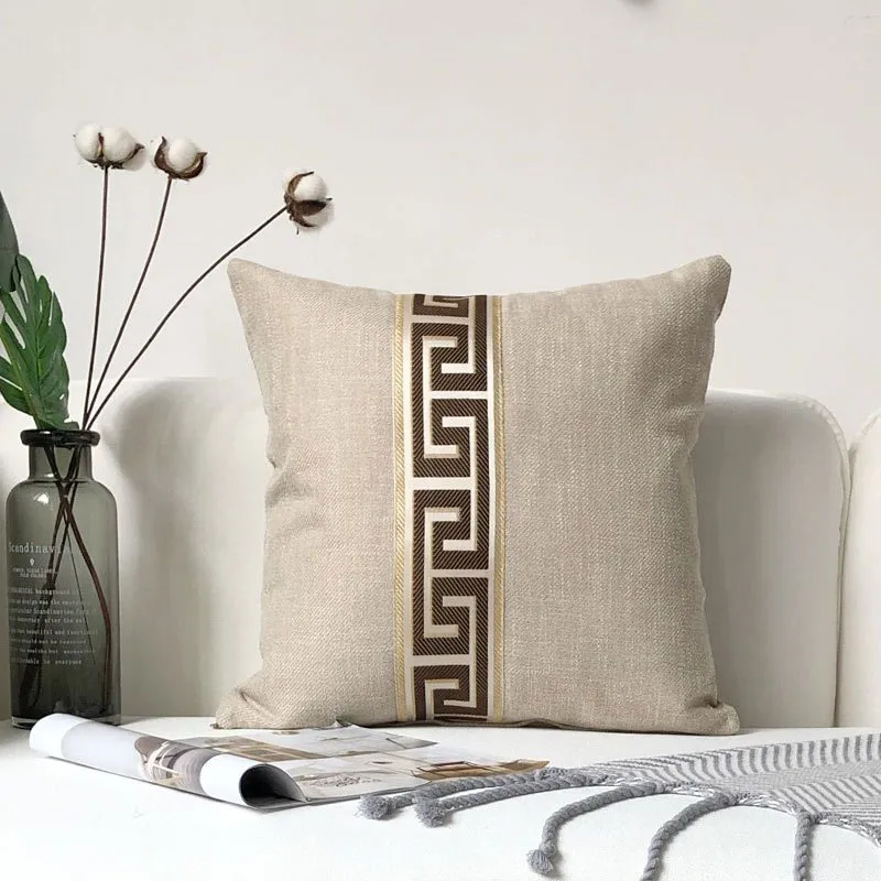 i moda semplice cotone lino fodera cuscino decorazioni la casa divano federa cuscino solido federa patchwork lino tinta unita 9808666
