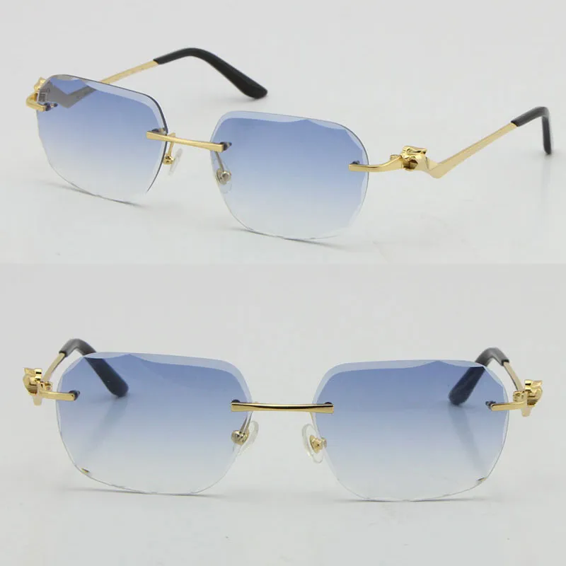 2021 Fashless Fashion Series Gold 18K Okulary przeciwsłoneczne metalowe szklanki napędowe Wysokiej jakości projektant UV400 3 0 Grubość Bezpoślizg 301L