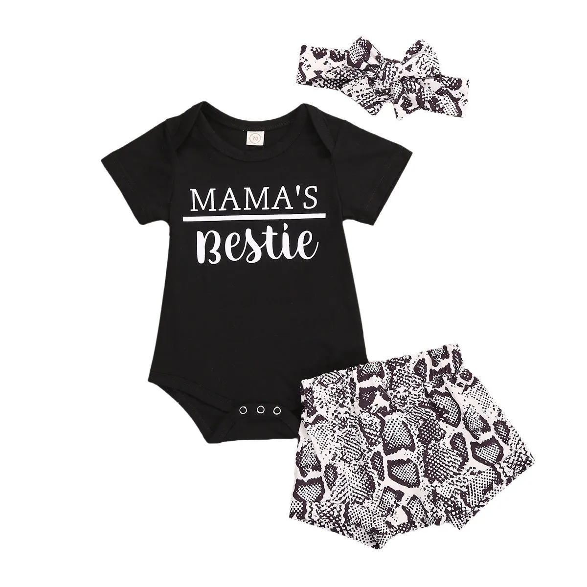 0-24m Born Infant Baby Girls Letnie Ubrania Zestaw Letter Romper Leopard Spodenki Stroje Kostiumy 210515