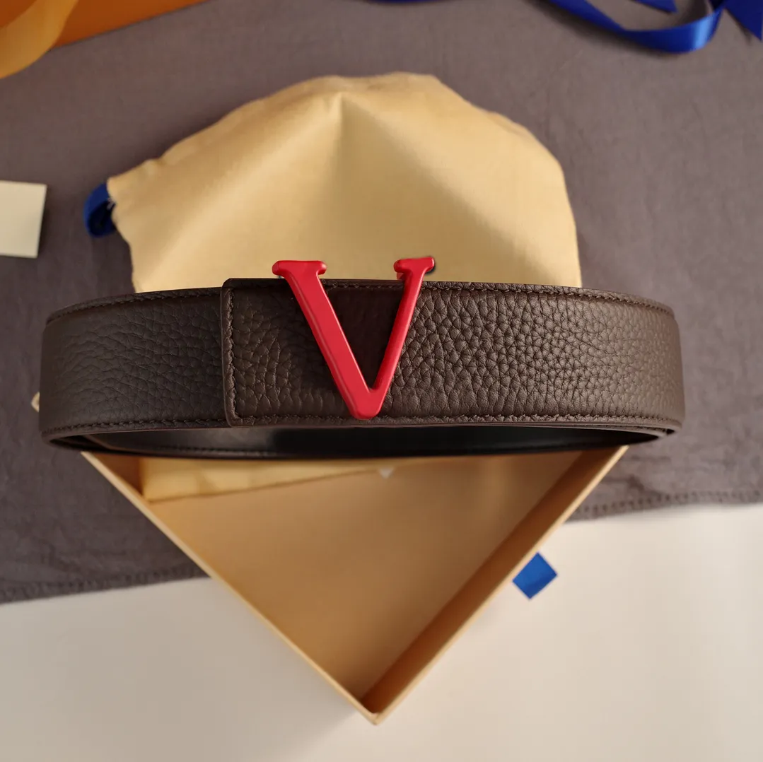 Diseñadores para hombre Cinturones Moda para mujer Diseñador de lujo Cinturón 3 8 cm Ancho Multicolor Letra V Hebilla Cinturón de cuero genuino para Wome228B