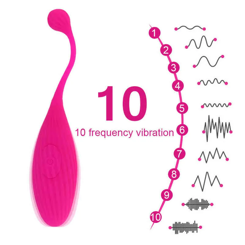 Nxy Vibratoren App-gesteuerte Eiervibratoren Drahtlose Fernbedienung Klitoris Stimulator Massagegerät Vaginal Kegel Ball Ben Wa Balls Sexspielzeug für Frauen 0105