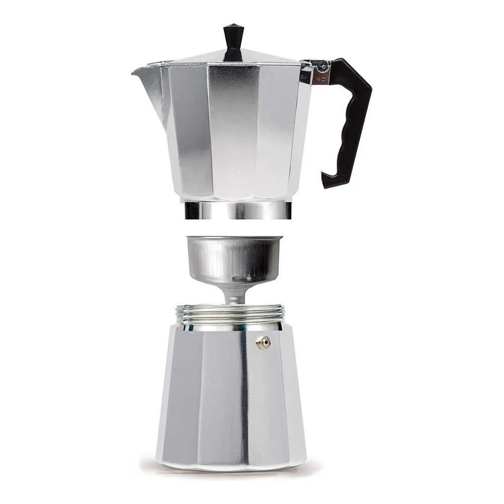 모카 냄비 커피 에스프레소 유도 기계 알루미늄 이탈리아 커피웨어 클래식 도구 CAFETIERE LATTE 스토브 탑 휴대용 카페 247E