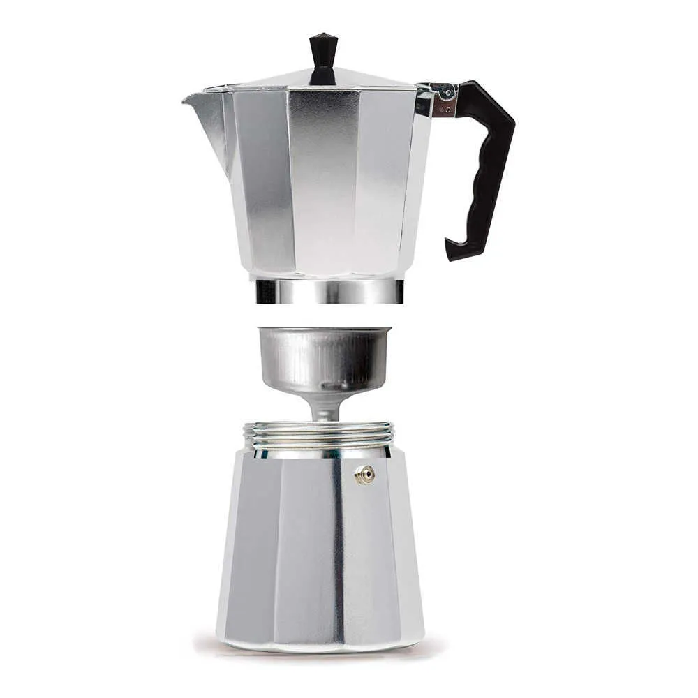 Moka Caffettiera Macchina caffè espresso a induzione Alluminio Caffettiera italiana Strumenti classici Caffettiera Latte Fornello portatile Cafe278g