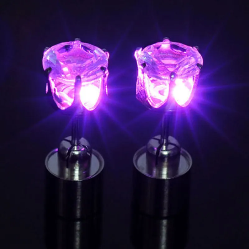 Gadget LED pour hommes et femmes, bijoux à la mode, couronne lumineuse, gouttes de cristal, éclairage créatif et moderne, boucles d'oreilles, emballage de vente au détail, 4280145