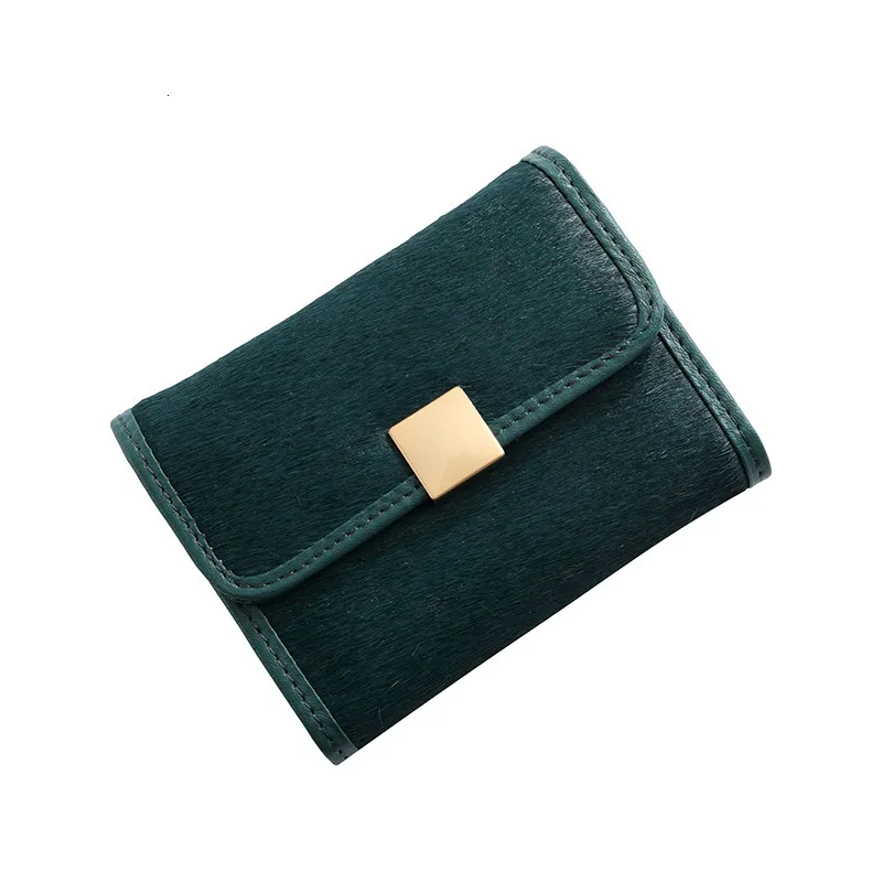 Wallet Real Leather Card Clip Horse Hair Lady Bag Lovely Organ Bit Leopard Print Mini Set Zero Ins 052282B