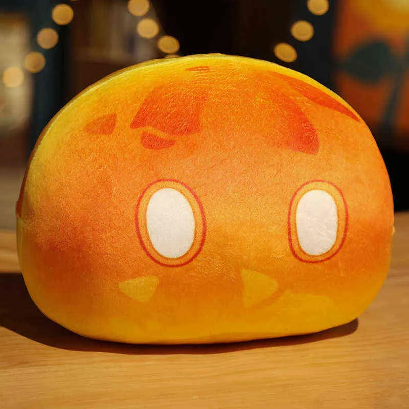 Anime Genshin Impact Slime Plush Keychain Cosplay Cute Throw Handful Toys Cartoon Birthday Xmas Gift Y220224198Q