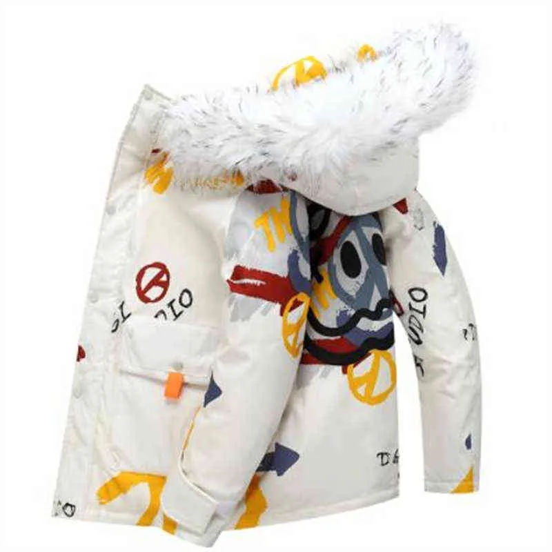 2021 donsjack heren korte stijl Winter Trend Hooded Jassen Nieuwe Winter kleding voor liefhebbers zijn dikker en warmer Y1103