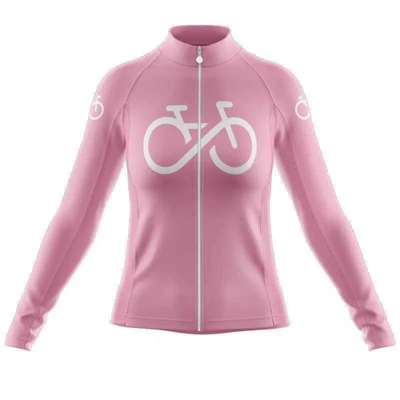 Frauen Radfahren Jersey Langarm Rosa Radfahren Shirt Top Mountainbike Kleidung equipaciones de ciclismo Mujer Fahrrad Kleidung H1020