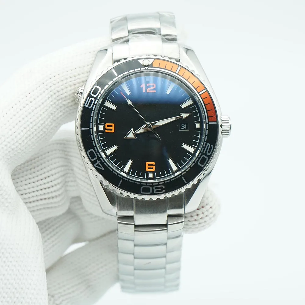 Schwarze Lünette, limitiertes Zifferblatt, 44 mm, automatisches mechanisches Uhrwerk, Ocean Diver, 600 m, Edelstahl, Sport-Meer-Herrenuhren2220