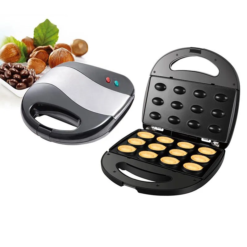 Bread Makers Electric Nut Cake Maker Automatic Waffle Baking Machine Sandwich Toaster Breakfast Pan Dried Snack Tools267U