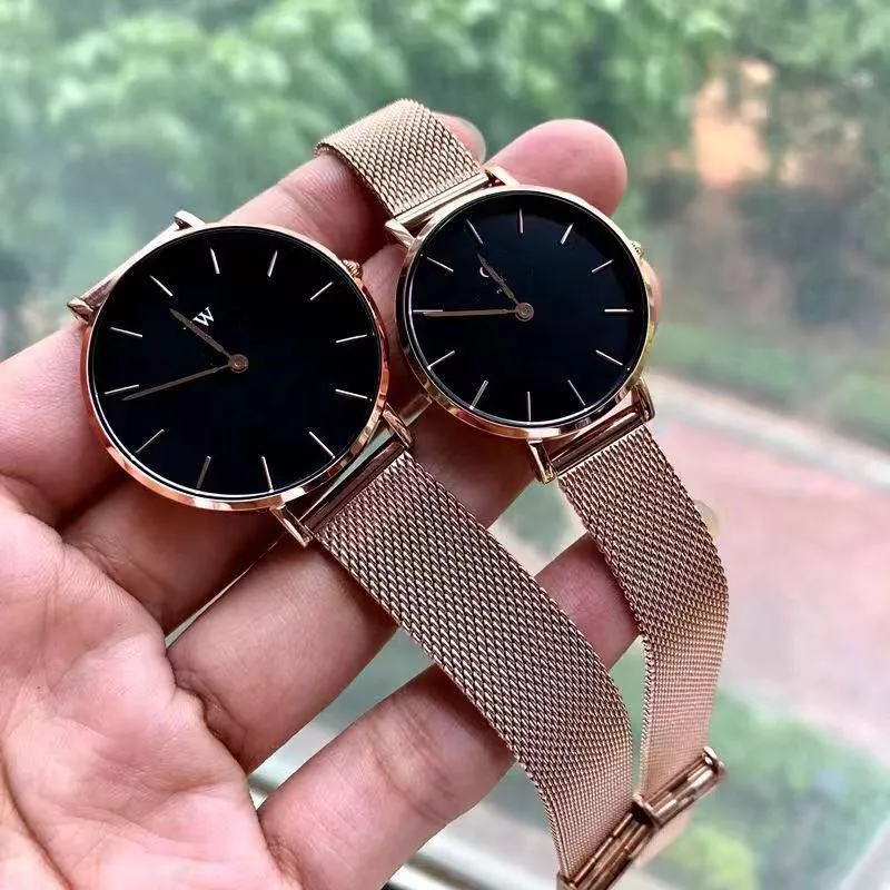 Lüks Kadınlar DW Quartz Sadelik Bayanlar Moda Gül Gold Silver Daniel'in Saatleri 32mm 36mm Orologi Da Donna di Lusso264p