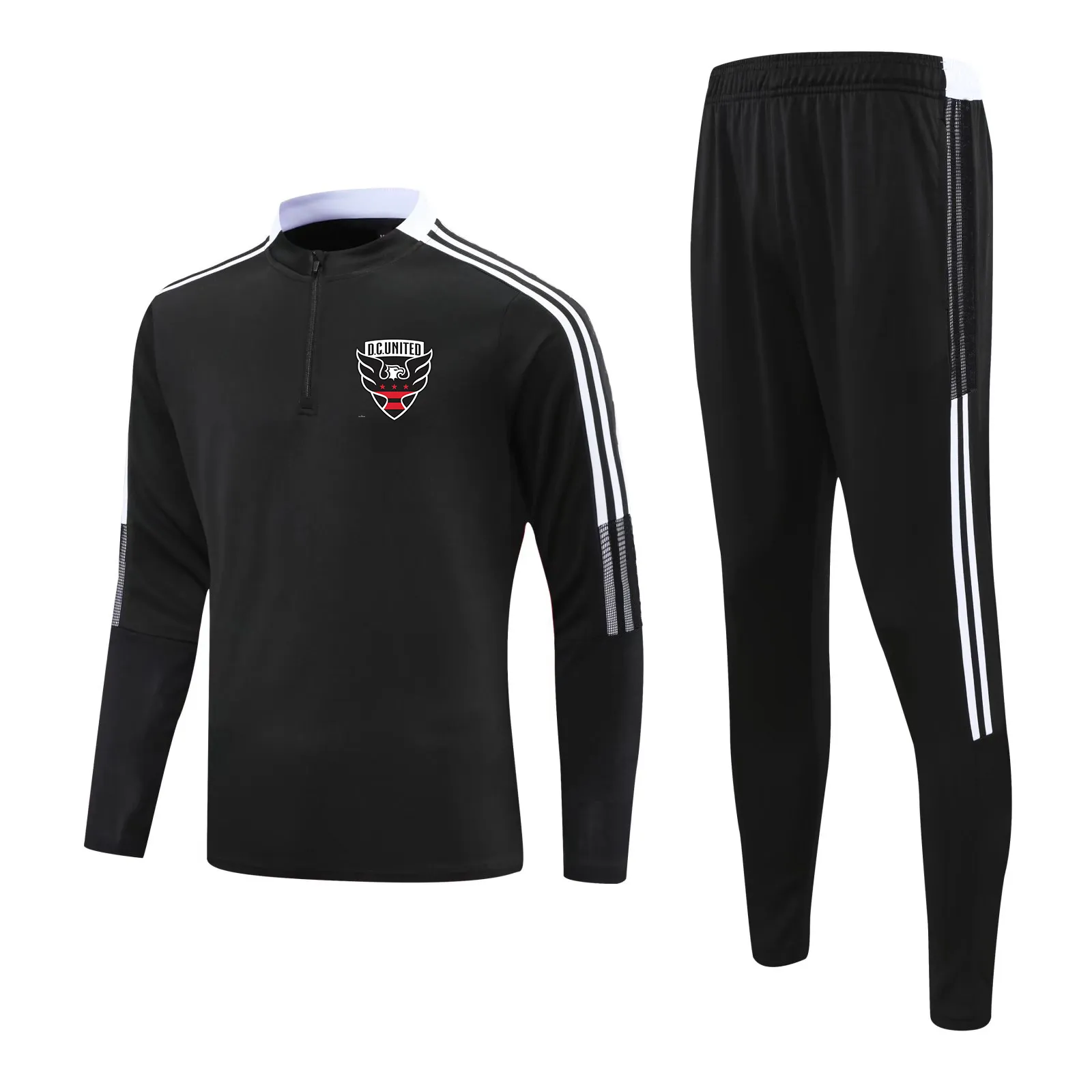 DC United futebol adulto treino terno de treinamento jaqueta de futebol kit ternos de corrida crianças conjuntos de corrida logotipo personalizado 3142